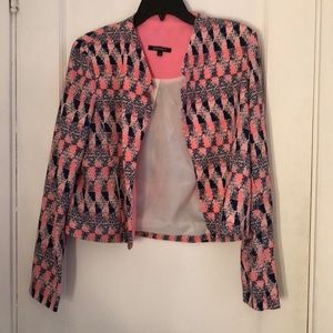 Necessary Clothing Pink & Navy Blazer